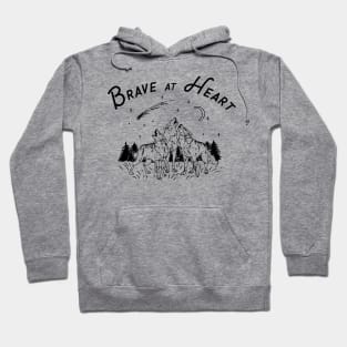 Brave at Heart Wolves on back Hoodie